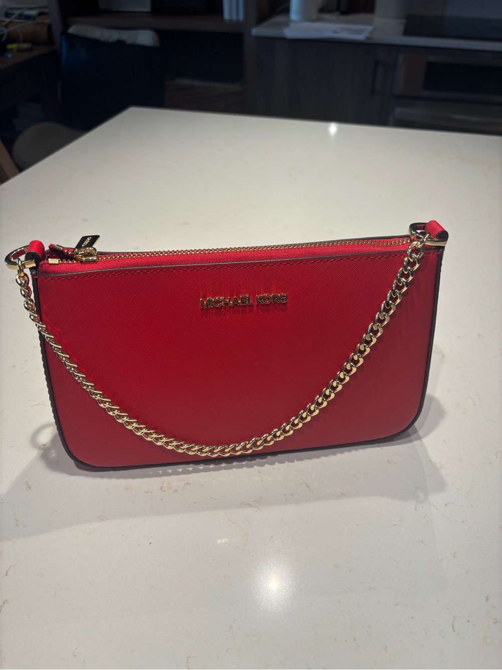 New! MICHAEL KORS 100% Leather, Red w/ Gold Accents, in Pink & Black 30% off all - Picture 6 of 8